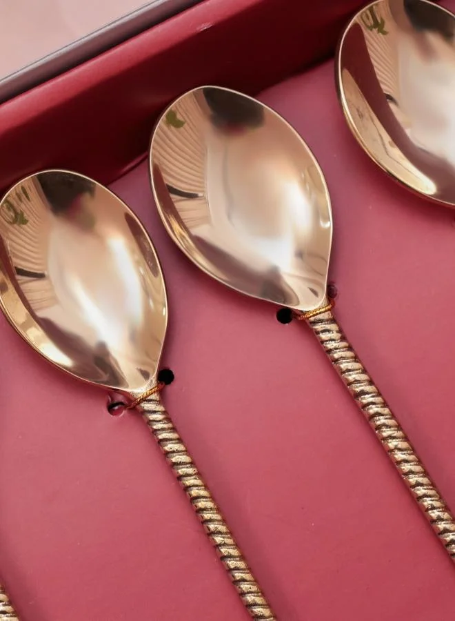 كازا كيسيرا ملعقة حلوى كاسا كيسيرا بالم وستارت ذهبية